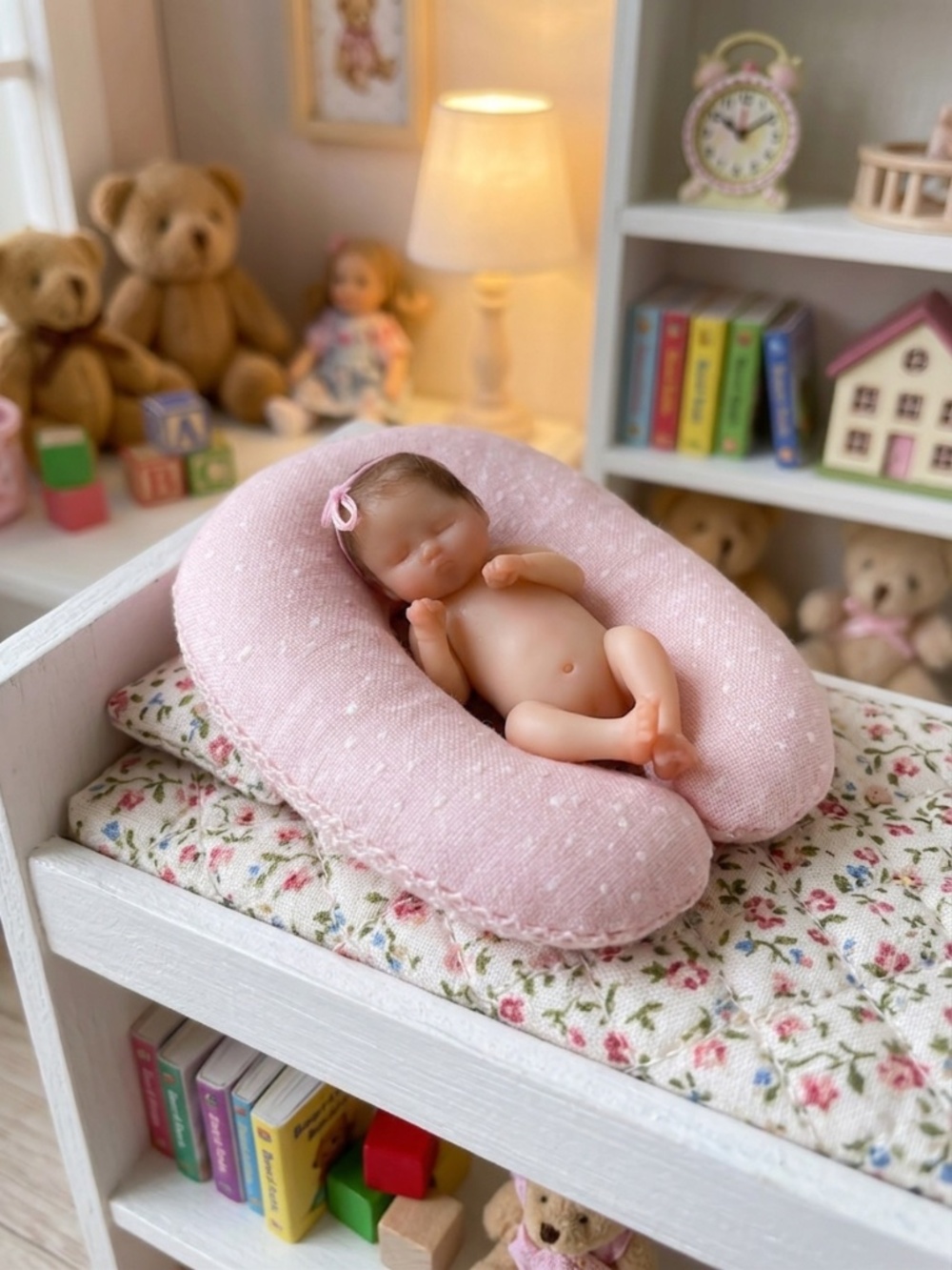 Miniature Polymer Clay Baby Doll (1.65" in.)